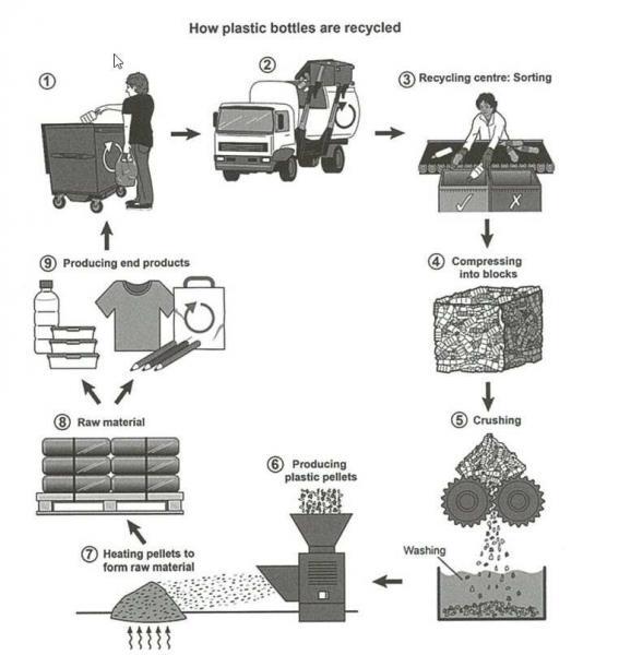 the-diagram-below-shows-the-process-for-recycling-plastic-bottles